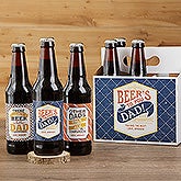 Personalized Father's Day Beer Bottle Labels & Bottle Carrier - Beer's To You - 17040