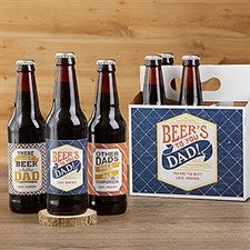Personalized Fathers Day Beer Bottle Labels & Bottle Carrier - Beers To You - 17040