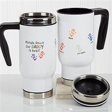 Personalized Commuter Travel Mug - Hands Down - 17058