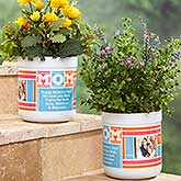 Personalized Outdoor Flower Pot - MOM Photo Collage - 17062