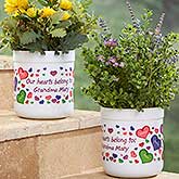 Personalized Outdoor Flower Pot - My Heart Belongs - 17063