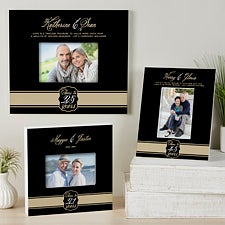 Personalized Anniversary Frame - Cheers To Then & Now - 17075