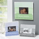 Personalized Watercolor Baby Boy Picture Frame - Bundle Of Joy - 17078