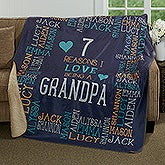 Personalized Premium Sherpa Blanket - Reasons Why For Him - 17084