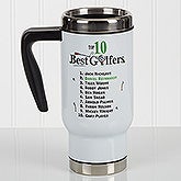 Personalized Commuter Travel Mug - Top 10 Golfers - 17133
