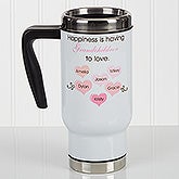 Personalized Commuter Travel Mug - What Is Happiness? - 17135