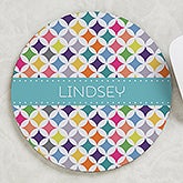 Personalized Round Mouse Pad - Geometric Shapes - 17179