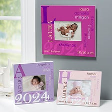 Personalized Baby Girl Picture Frame - All About Baby  - 17205