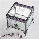 Vintage Anniversary Engraved Jewelry Box - The Happy Couple - 17214
