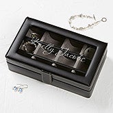 Leather 12 Slot Engraved Accessory Box - For Her - 17238