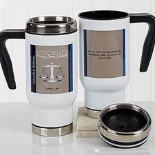 Personalized Lawyer Quote Commuter Travel Mug - Legal Ease - 17260