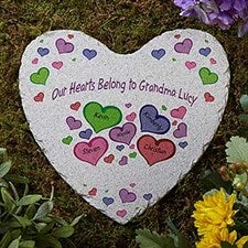 Personalized Heart Garden Stone - My Heart Belongs To - 17272