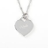 Engraved Heart Necklace - Her Loving Heart - 17301