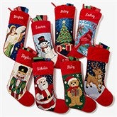 Personalized Needlepoint Christmas Stockings - Winter Charm - 17317