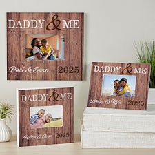 Personalized Rustic Picture Frame - Daddy  Me - 17358