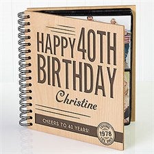 Personalized Birthday Photo Album - Vintage Age Birthday - 17366