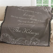 Personalized Family Blankets - Family Blessings - 17389