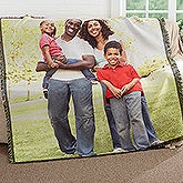 Personalized Family Photo Woven Throw - Picture It! - 17399