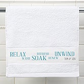 Personalized Hand Towel - Rest & Relaxation - 17404