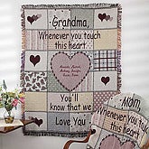 Personalized Grandmother or Mom Blanket - Her Special Touch Design - 1740D