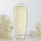 Personalized Stemless Champagne Flute - Signature Toast - 17415