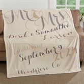 Personalized Wedding Anniversary Blankets - Mr. & Mrs. - 17424