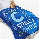 Personalized Repeating Name Kids Blankets - 17428