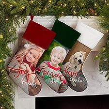 Personalized Photo Christmas Stocking - Photo Memories - 17451