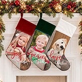 Personalized Photo Christmas Stocking - Photo Memories - 17451