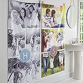 Personalized Photo Collage Bath Towel With Monogram - 17459