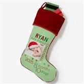 Baby’s First Christmas Stocking Photo Personalized  - 17461