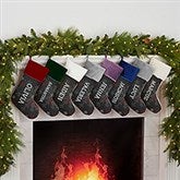 Personalized Chalkboard Christmas Stocking - Snowflakes - 17466