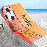 Personalized Boys Beach Towel - Just For Him - 17486