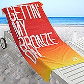 Personalized Beach Towel - Beach Quotes - 17488