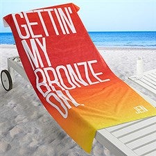 Personalized Beach Towel - Beach Quotes - 17488