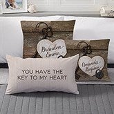 Personalized Romantic Throw Pillows - Key To My Heart - 17522