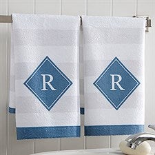 Personalized Classic Initial Hand Towel Set - Monogram - 17528