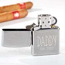 Personalized Zippo Windproof Lighter - Daddy Established - 17534