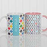 Personalized Coffee Mugs - Geometric Designs - 17560
