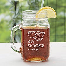 Personalized Logo 16oz Glass Mason Jar - 17567