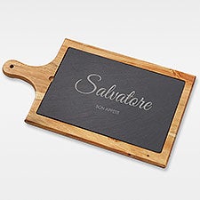 Personalized Slate  Wood Kitchen Paddle - Classic Family - 17596