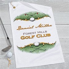 Personalized Golf Towel - Golf Course - 17611