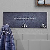 Personalized 3 Hook Towel Rack - Heart of Our Home - 17624