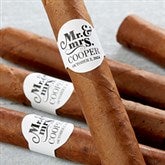 Personalized Wedding Cigar Labels - The Happy Couple - 17643