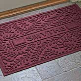 Personalized Leaves AquaShield Molded Doormat - Boxwood - 17651D