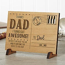 Personalized Father's Day Wood Postcard - Sending Love To Dad - 17654