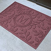 Personalized Leaf AquaShield Molded Doormat - Brittany Leaf Monogram - 17706D