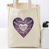 Personalized Heart Puzzle Tote Bag - We Love You To Pieces - 17733