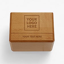 Personalized Logo Recipe Wood Box - 17744