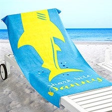 Personalized Shark Beach Towel - Shark Life - 17761
